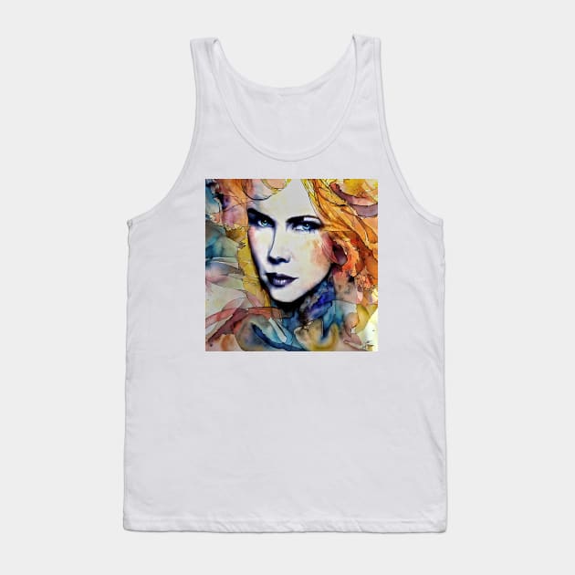 portrait of Nicole Kidman Tank Top by bogfl